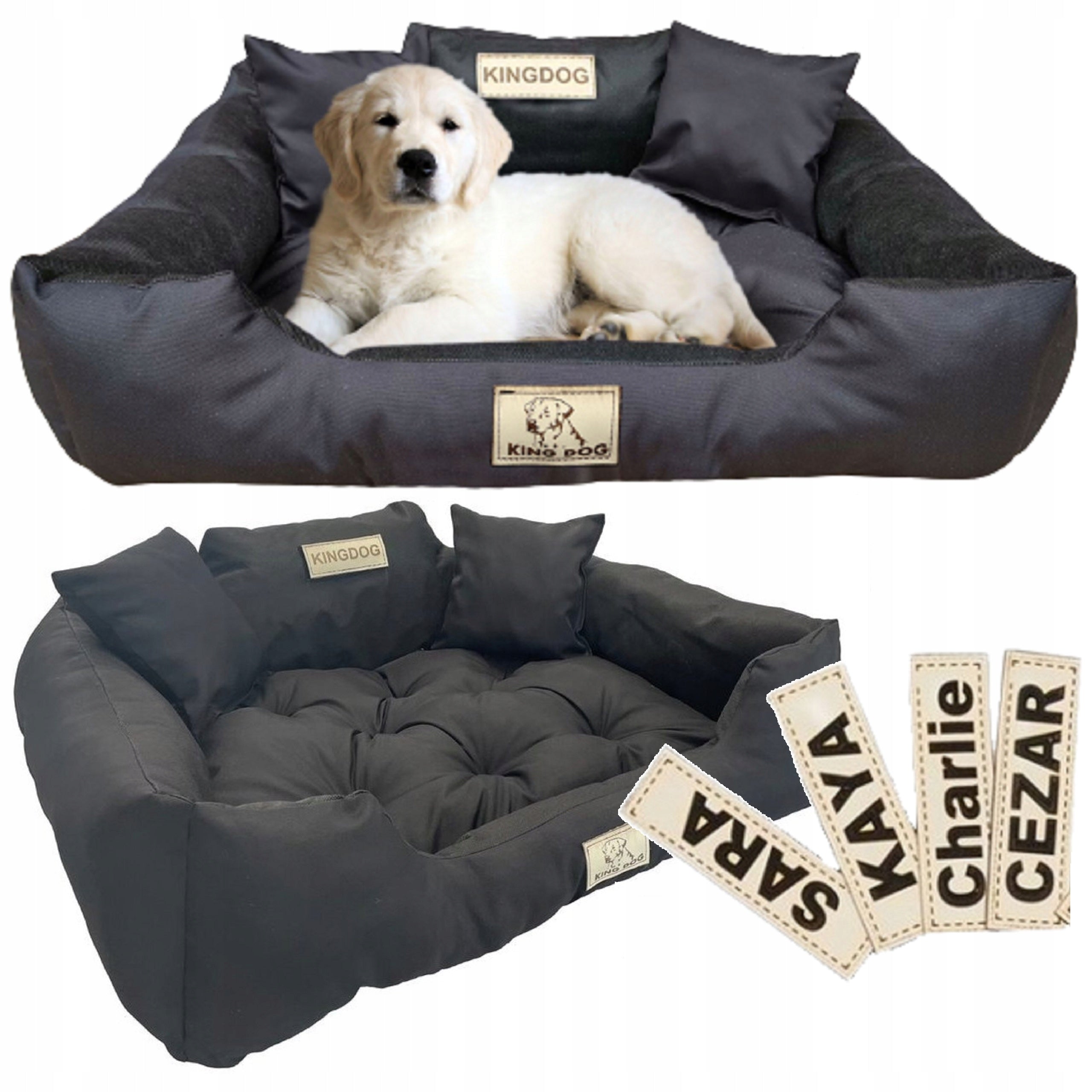Cat Dog Bed Couch Playpen Waterproof + Name 100x75 cm