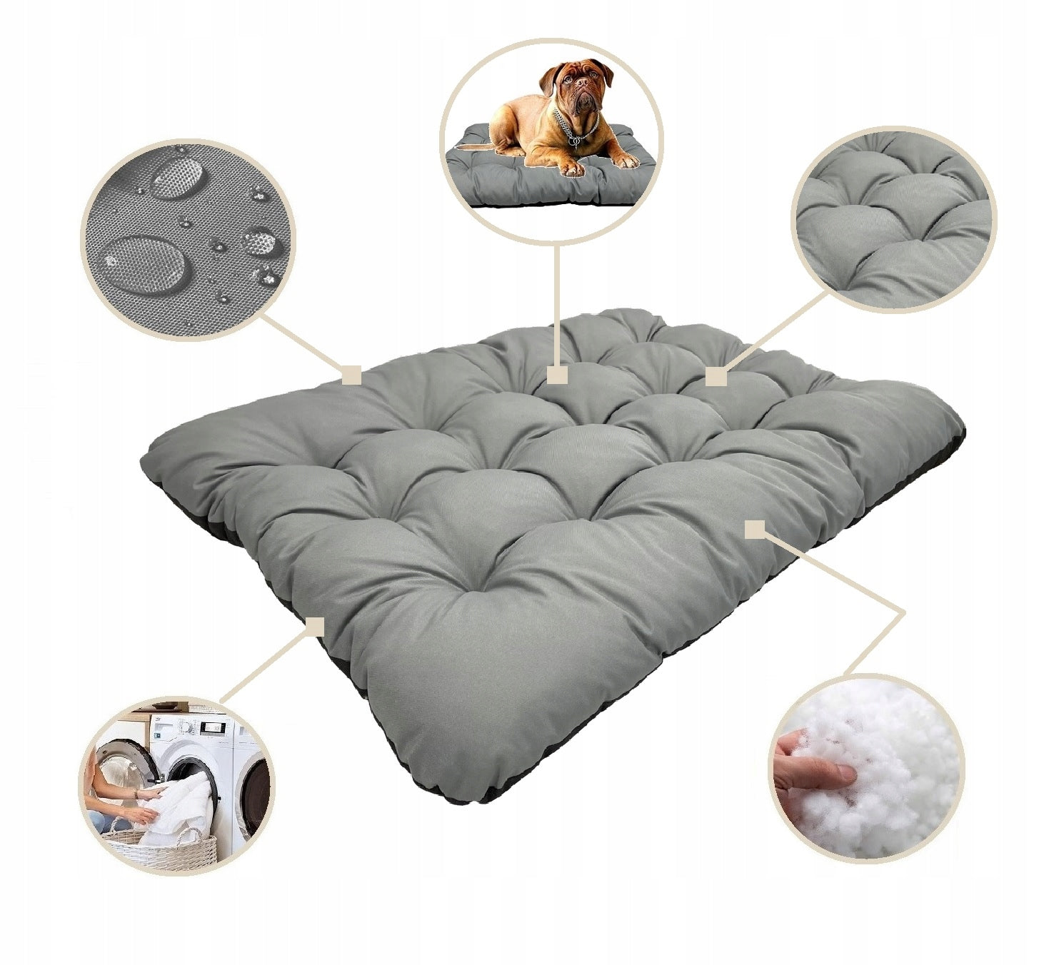 Cat Dog Bed Pillow Bed Waterproof 100x70 cm Assorted Colors EAN (GTIN) 5906501516314