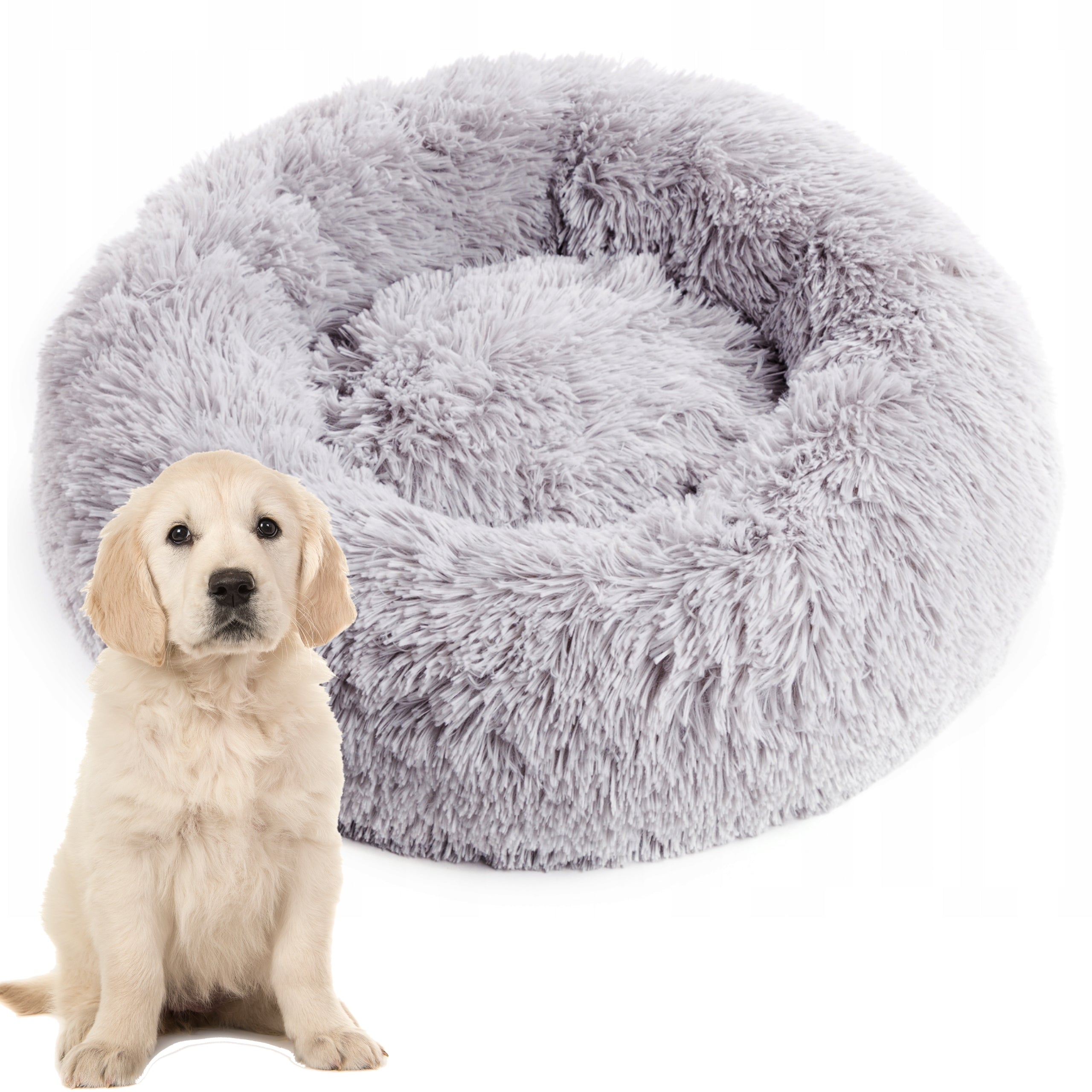 Cat Dog Bed Playpen 60 cm Hairy Plush Pillow Packaging status original