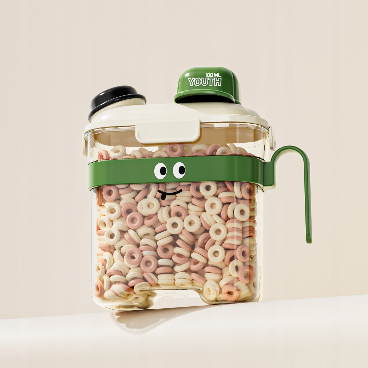 Cat Dog Food Container 3.6L Airtight with Measure Dispenser Green