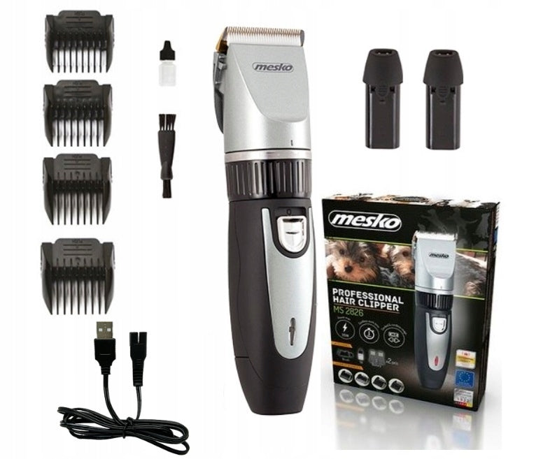 Cat Dog Hair Clipper Wireless Quiet Operation 2xBattery Brand Mesko