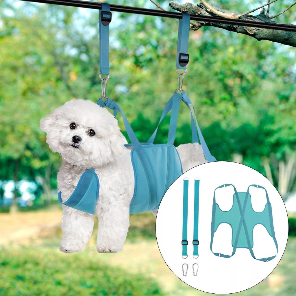 Cat Dog Hammock Helper Pet Grooming Hammock for Cat Bathing Trimming Blue L Brand no brand