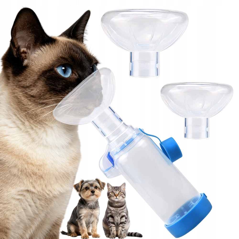 Cat Dog Inhalation Chamber for Asthma and Veterinary Dyspnoea, with 2 Masks