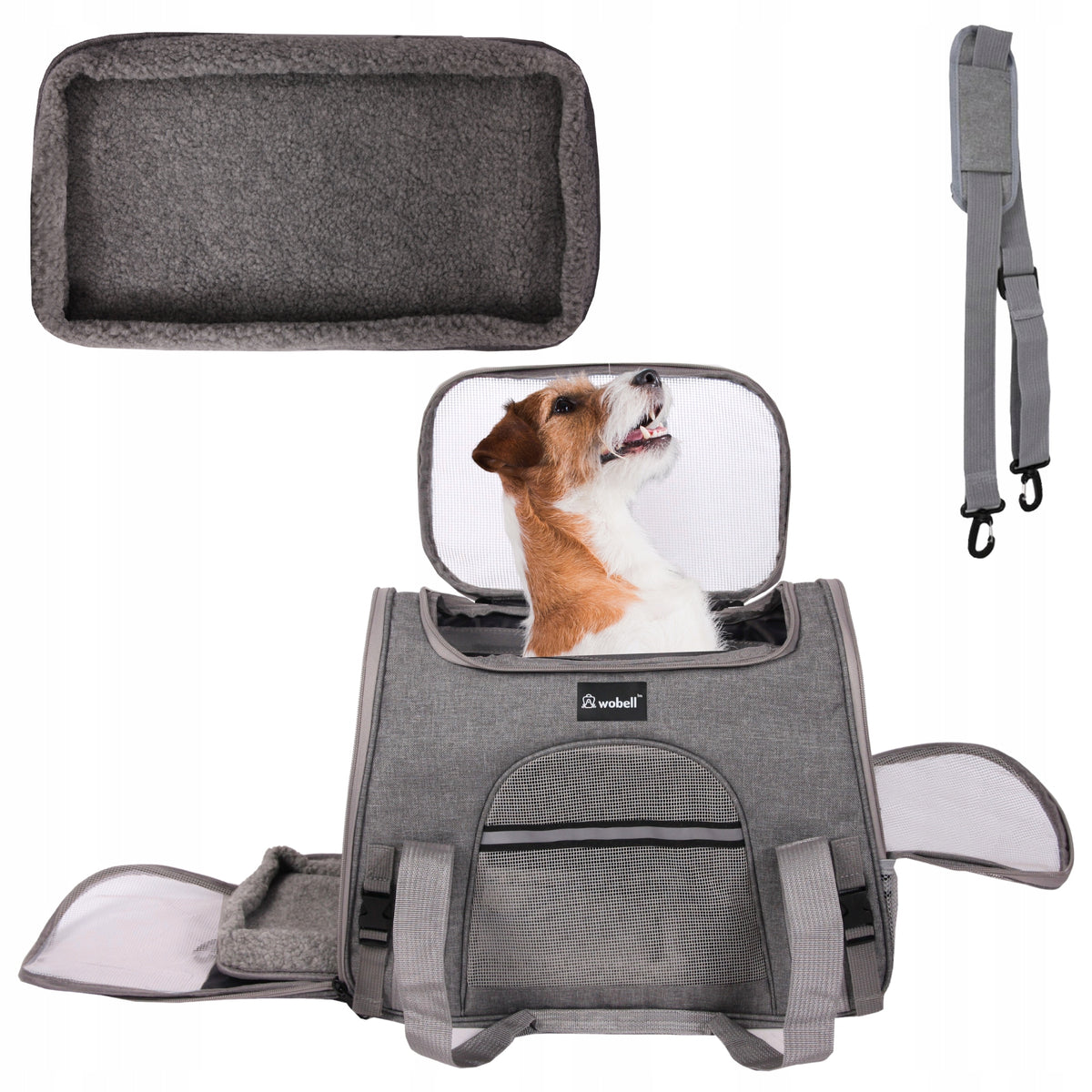 Cat Dog Transporter Bag with Mat Padded Window Bottom Solid Large XL