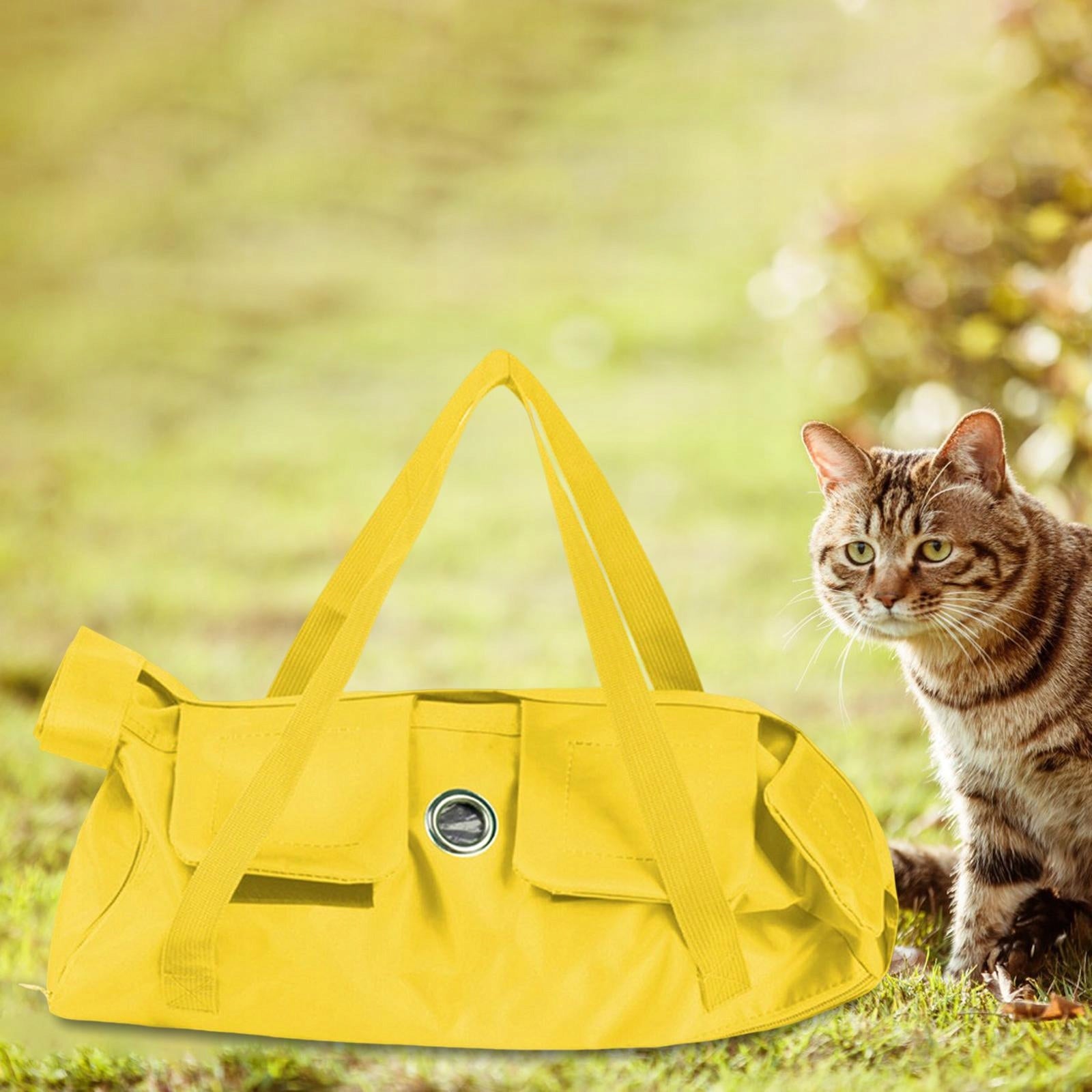Cat Grooming Bag, No Scratching, Breathable, Adjustable, Yellow 37cmx24cm S Manufacturer code Does not apply