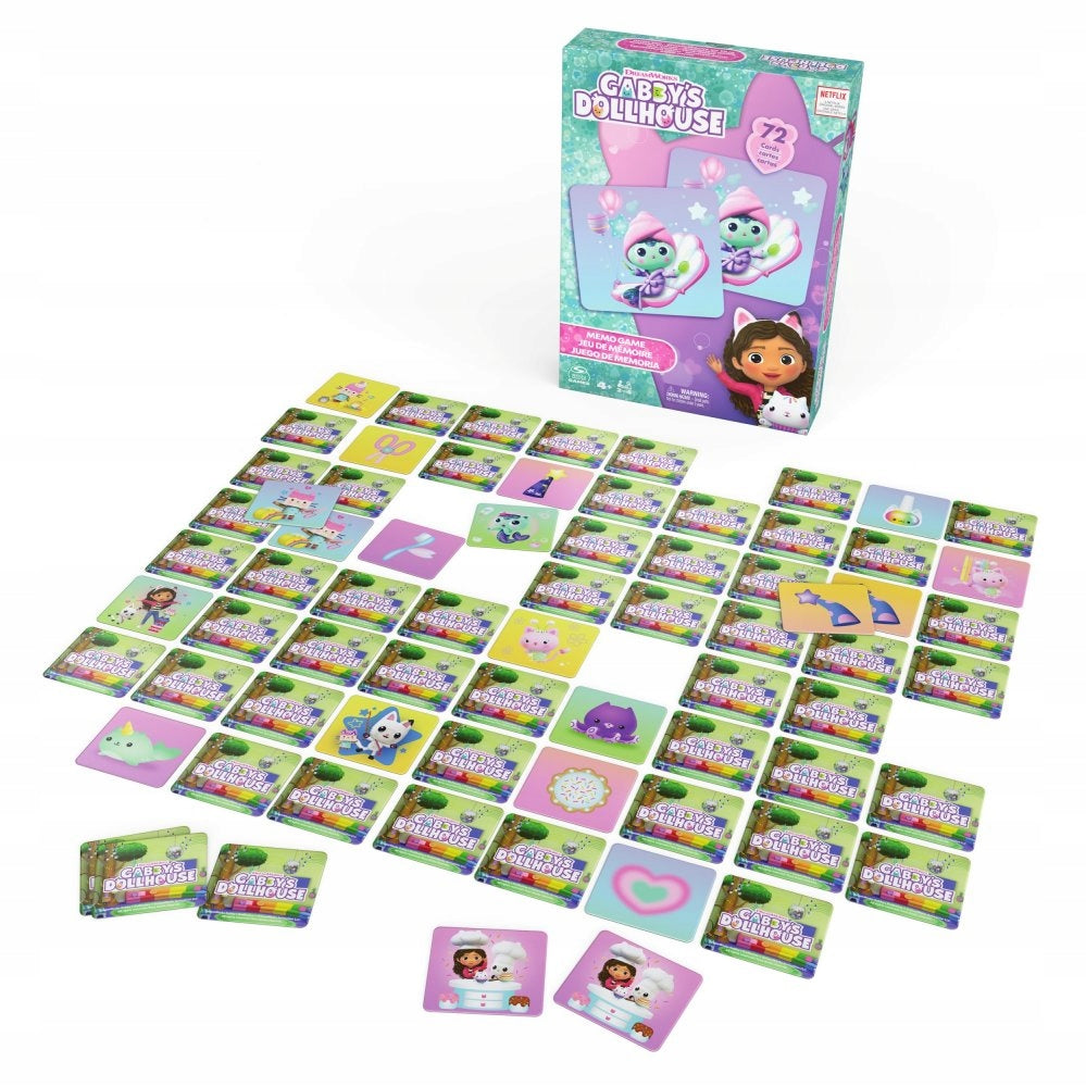 Cat House Gabi MEMORY Memory Game 72 Cards MEMO Characters Brand Spin Master