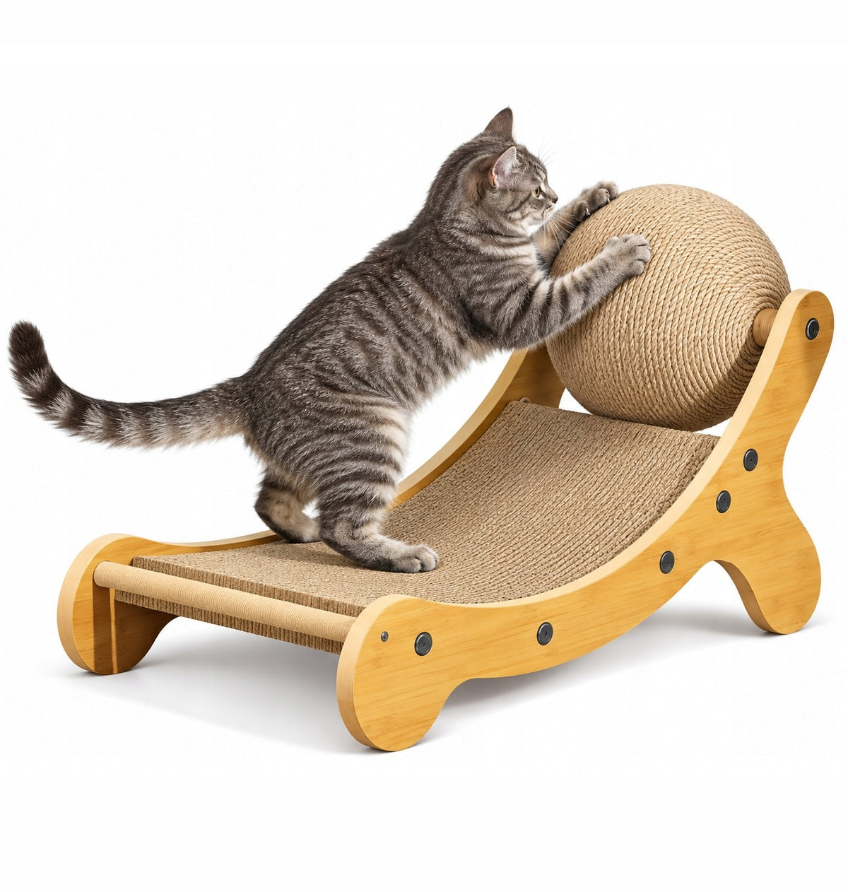 Cat Scratcher 2in1 Bed Sun Lounger Scratching Mat Ball 58x26x33 F098