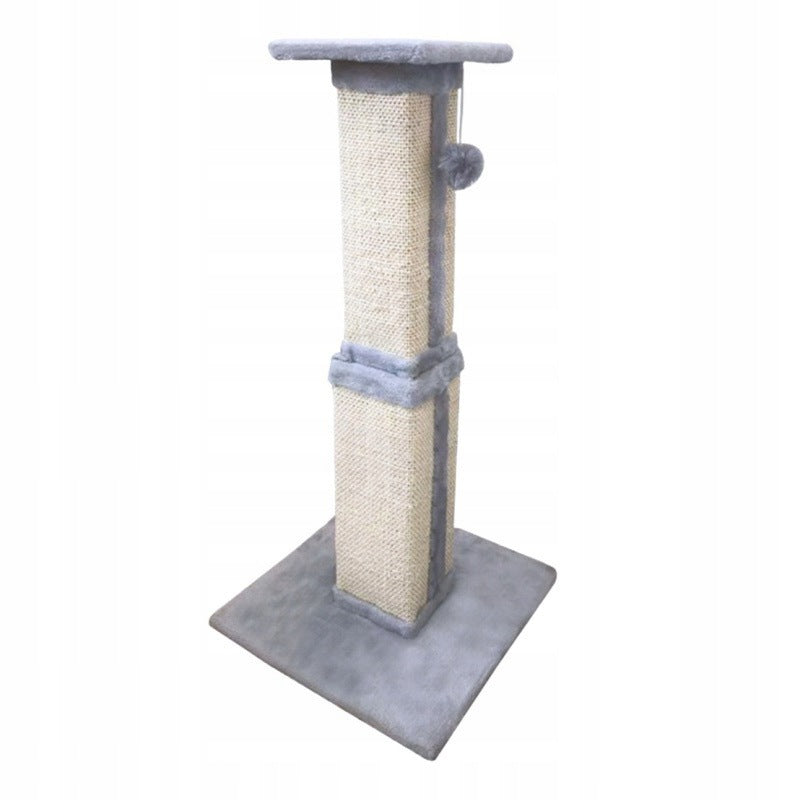 Cat Scratcher Light Grey Post Column 36,5 x 36,5 x 80 cm Gaczoo