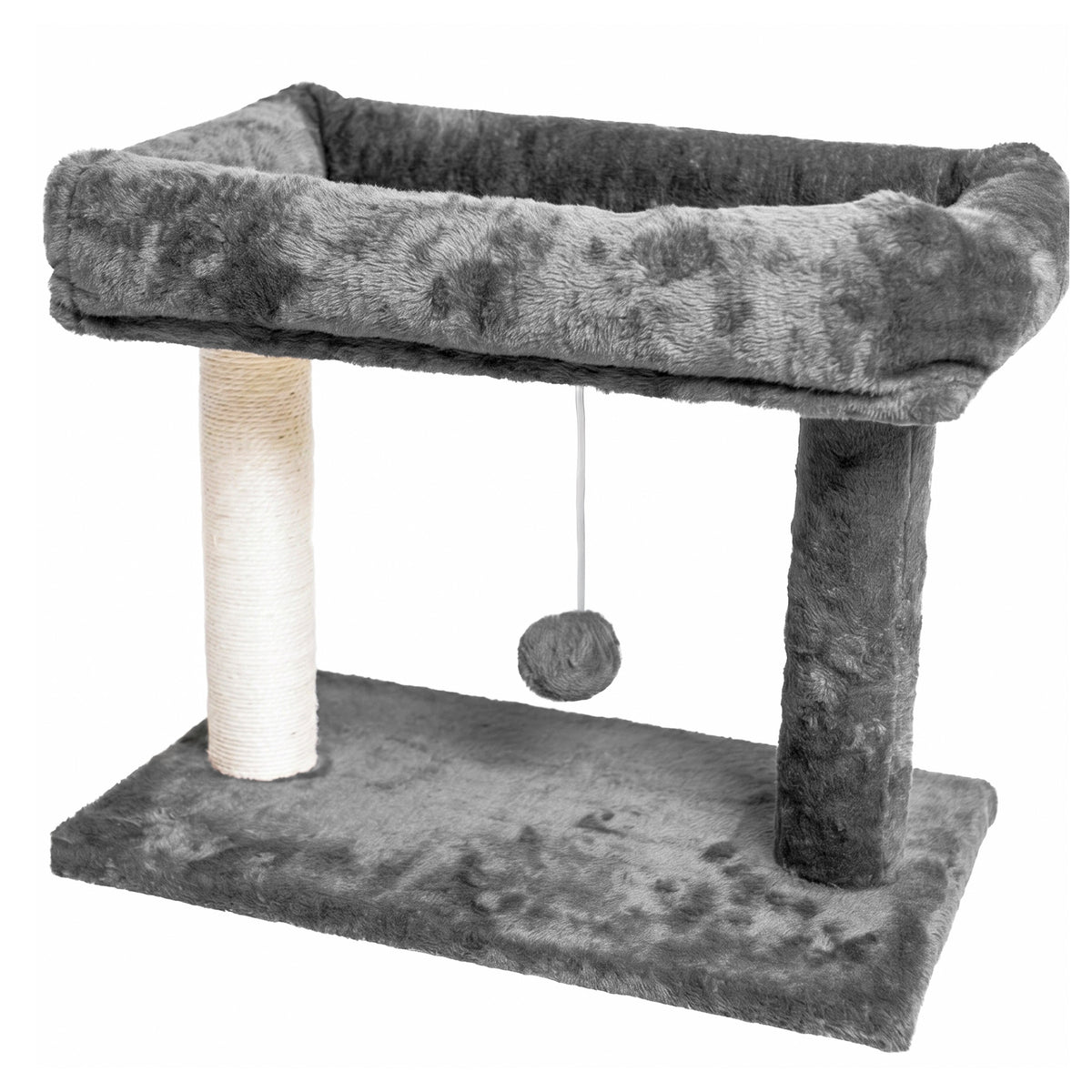 Cat Scratcher Tower POST Sizal + Toy Drawstring Ball Pompon Packaging status original