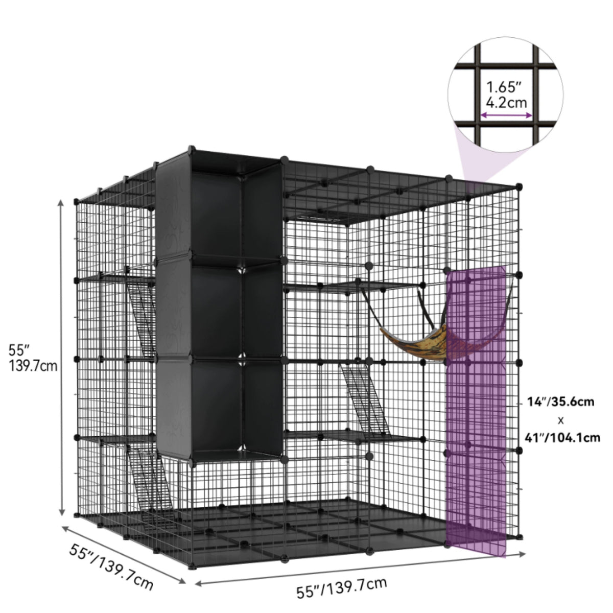Cat cage cottage booth scratching post 140x140x140cm XL ferret aviary catwalk Manufacturer code 3920