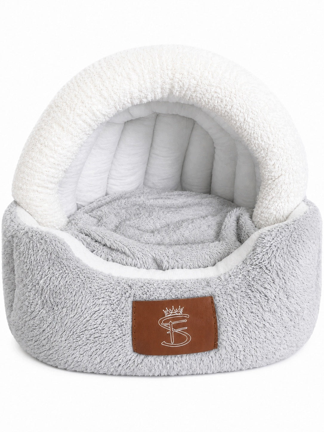 Cat dog bed KOKON with visor GREY booth bedding small dog Manufacturer code GNIAZDO-ZADASZONE-PUDROWE-S