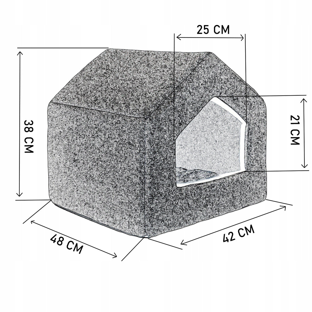 Cat dog bed soft booth removable pillow HOUSE L CLAW + FUR Packaging status original