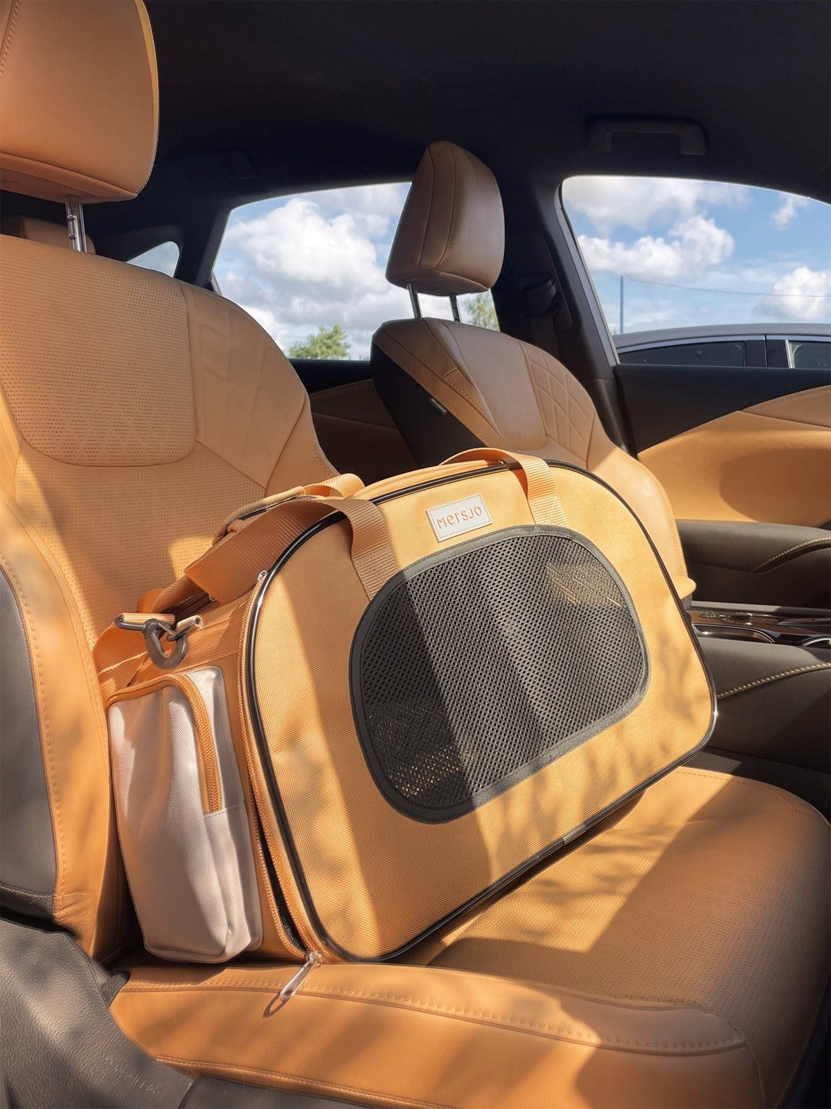 Cat dog transporter car bag Mersjo Voyager 4 entrances with mat 8kg Packaging status original