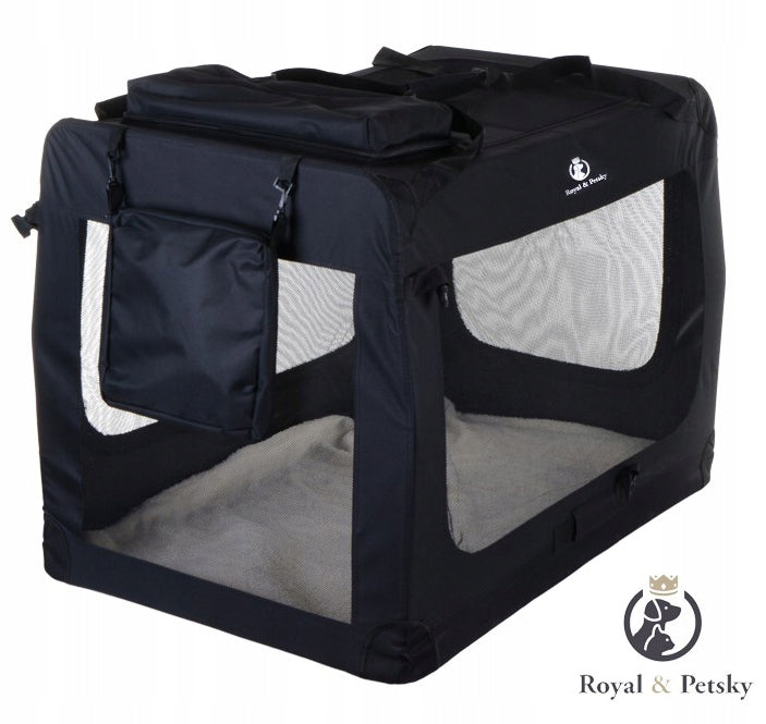 Cat dog transporter transport bag PLAYPEN 81x58x56 cm black r. XL