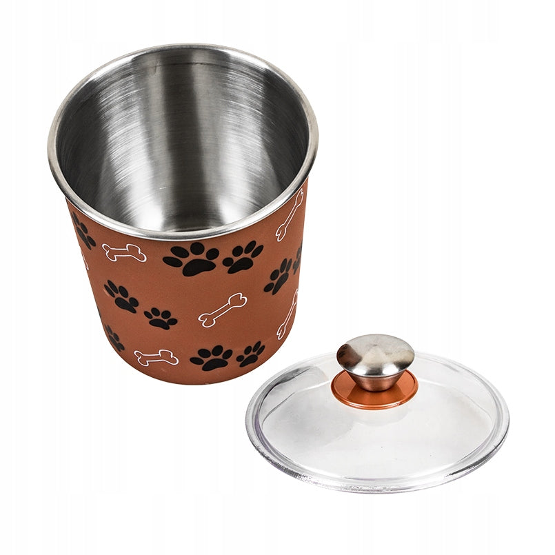 Cat food container Happet 1,9 l metal sealed lid Brand Happet