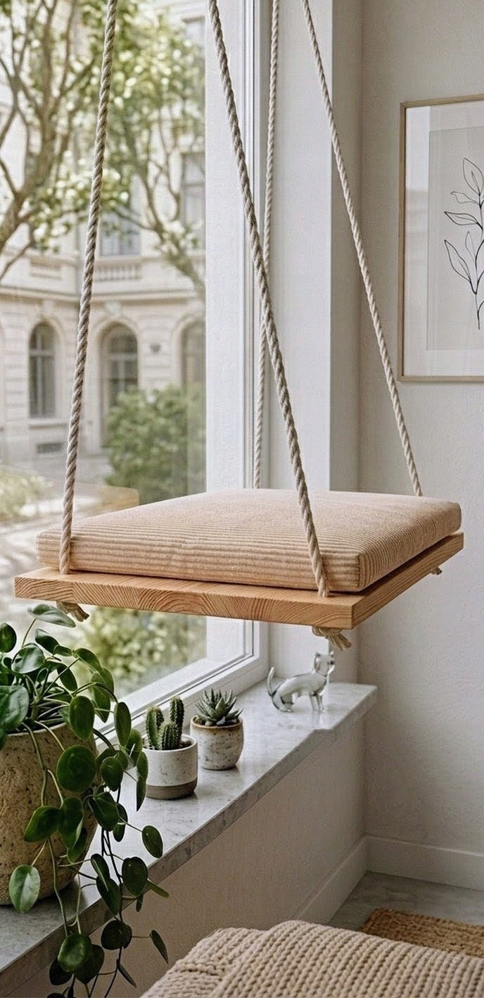 Cat hammock for window. PREMIUM.Materacyk Corduroy Fastening.SET XL. 60cm Packaging status original