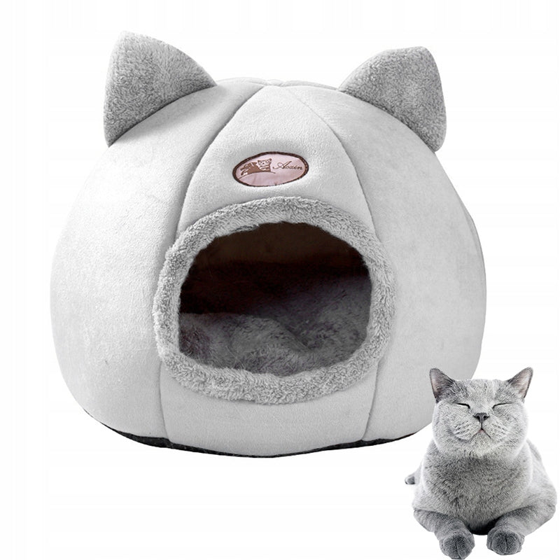 Cat house Zwierzopasja grey round 37 cm x 37 cm x 33 cm