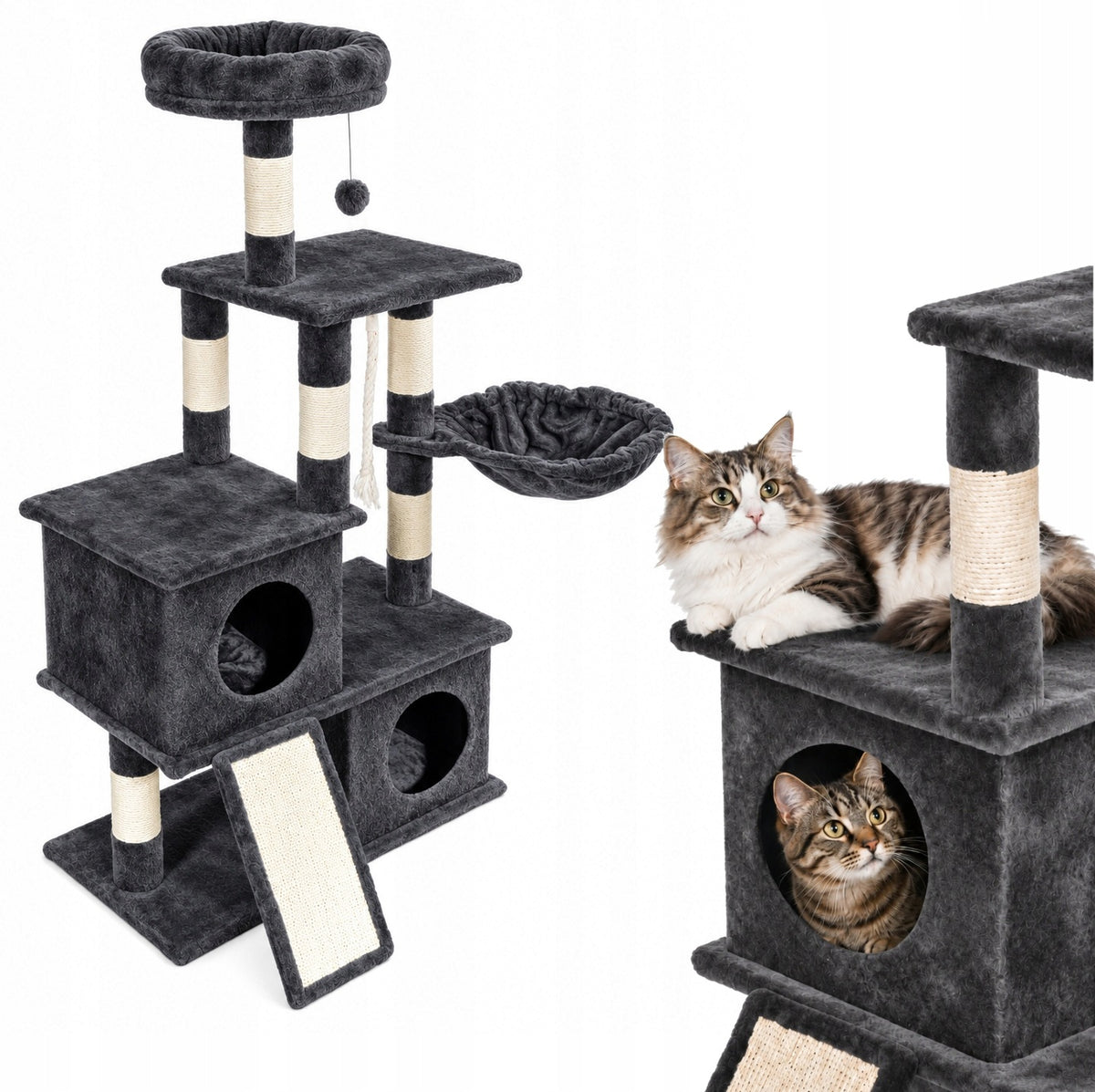 Cat scratcher 115cm LARGE HOUSE HAMMOCK BED tree 5 levels F200