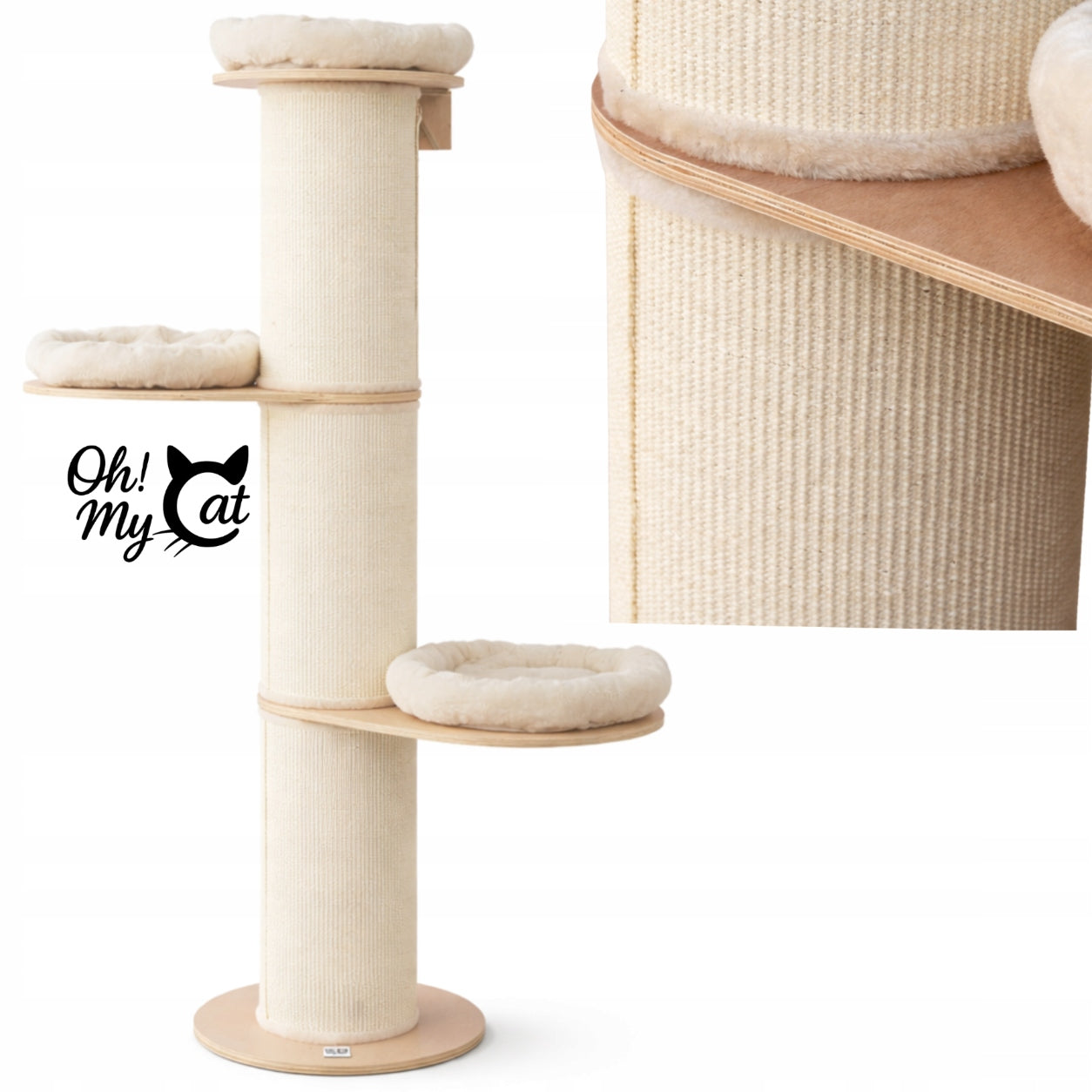 Cat scratcher 182cm LARGE High THICK SISAL~30cm NATURAL PARADISE OhMyCat
