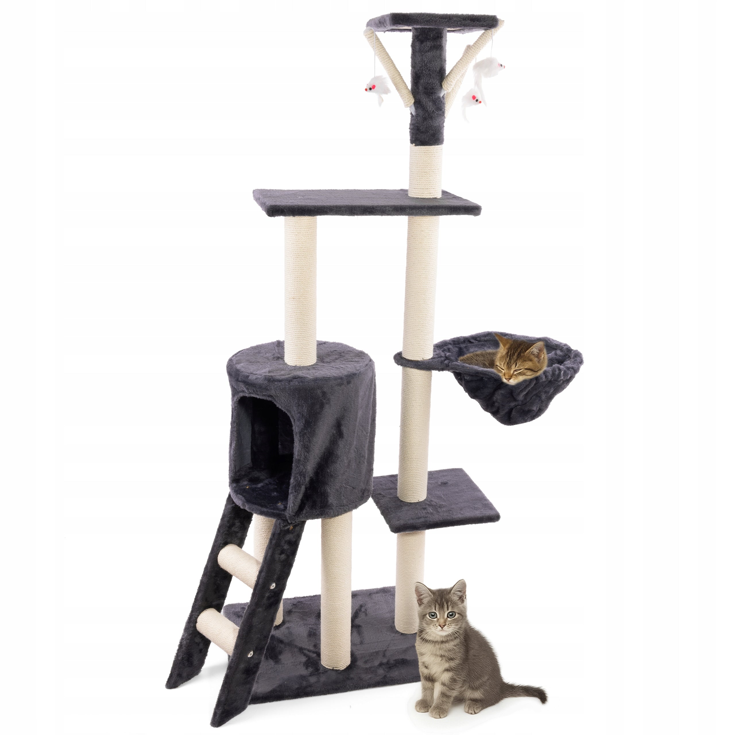 Cat scratcher High Multi-level VERDANO PETS 138 cm Dark grey