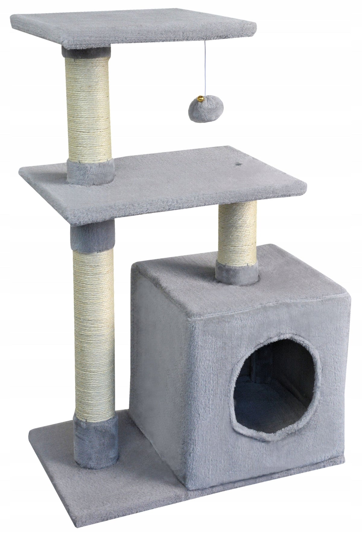 Cat scratcher bed cottage tower toy