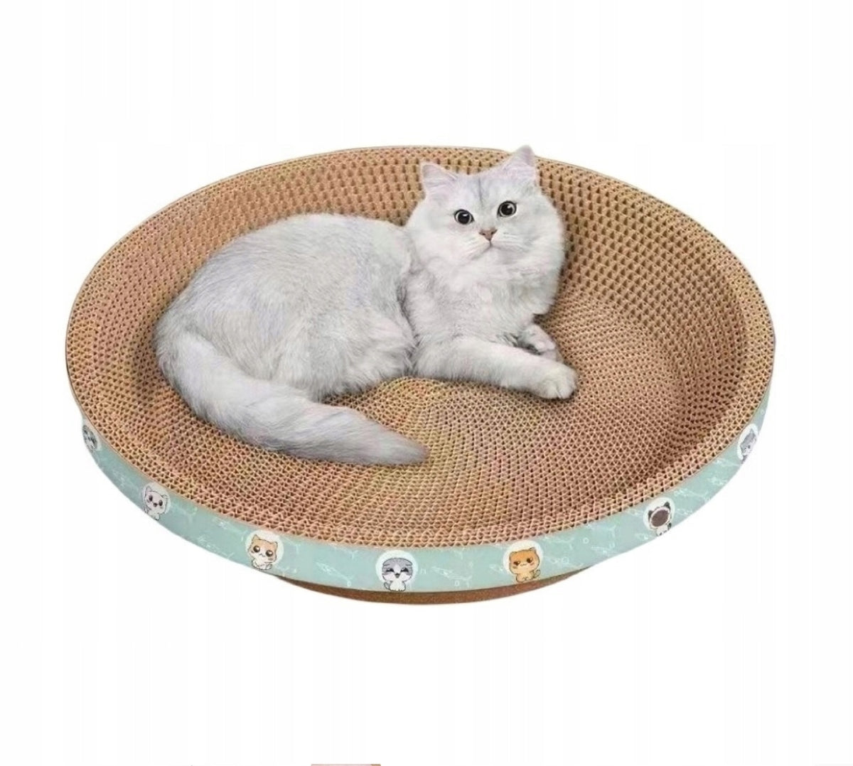 Cat scratcher, cardboard, round 40 x 8 cm, Le Pupi