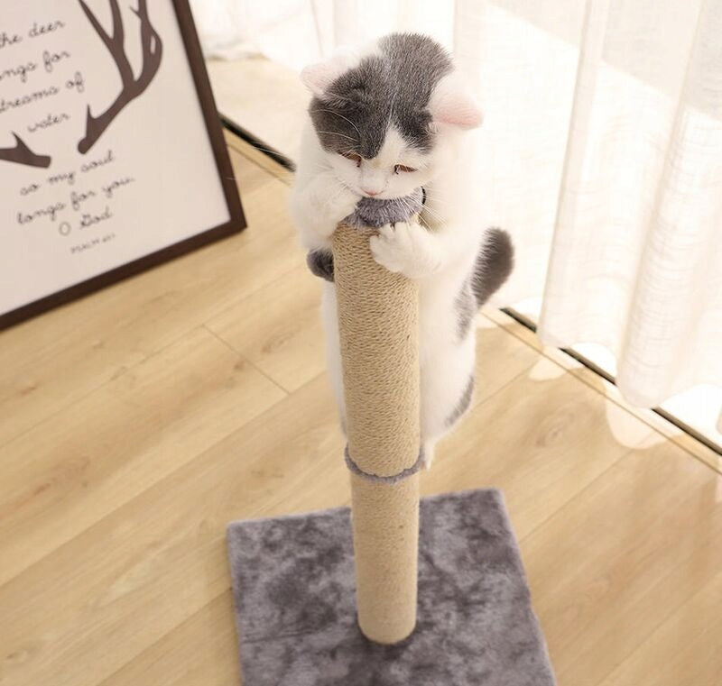 Cat scratcher high bed post + toy grey scratching foot Manufacturer code DLA KOTA DO DRAPANIA ZWIERZĘCE