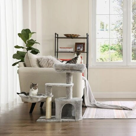 Cat scratcher large grey house booth bed 3 levels 80 cm Color gray