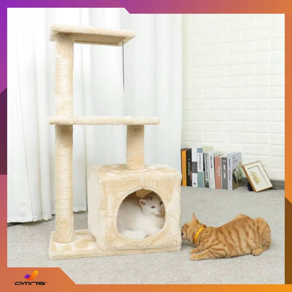 Cat scratcher large tall tree house booth bed post mouse roller Trade name drapak dla kota legowisko