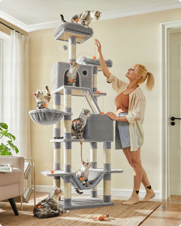 Cat scratcher tower bed cottage 5 levels toy on string 206cm Manufacturer code KITTY-TREE