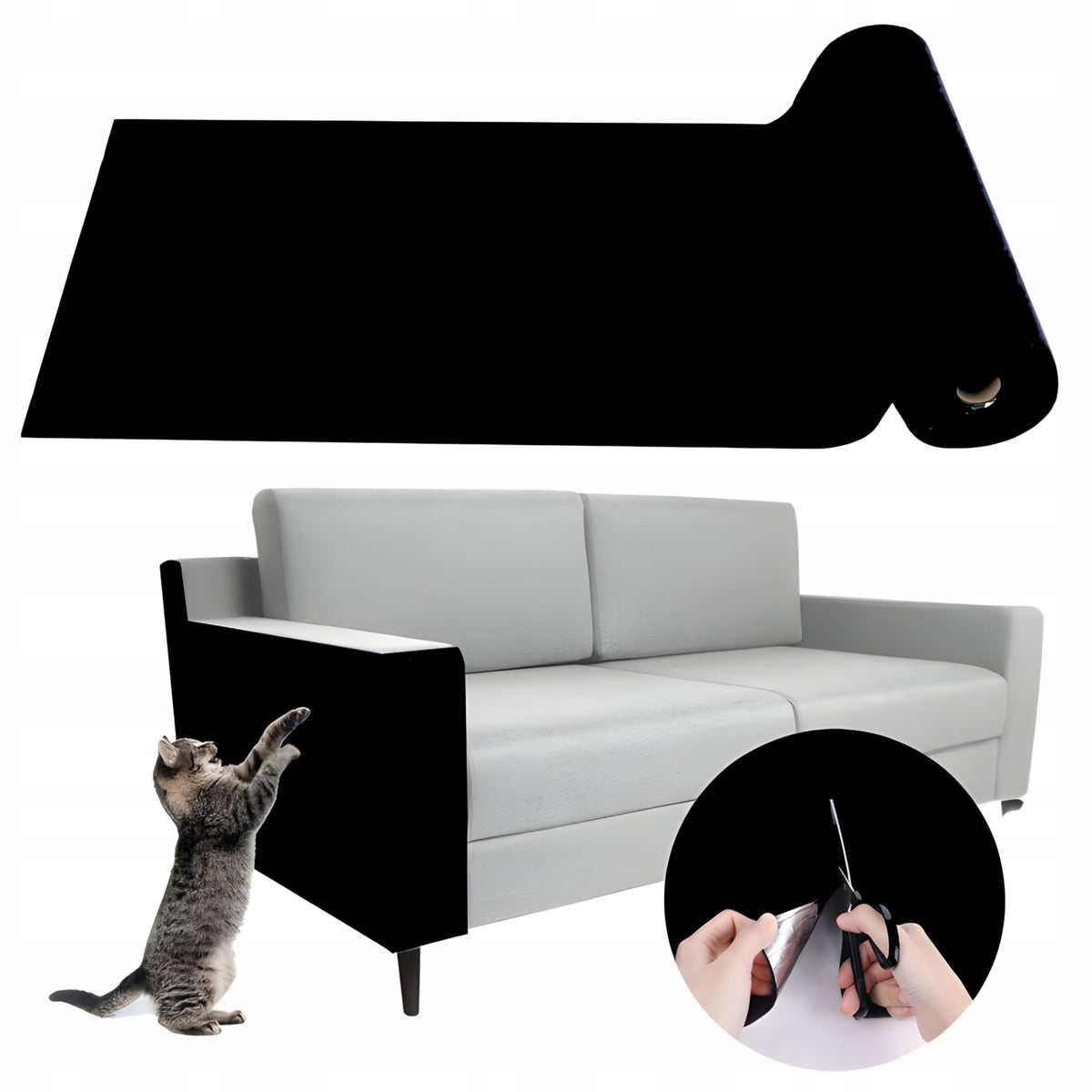 Cat scratching mat self-adhesive 60x100 durable couch protection!