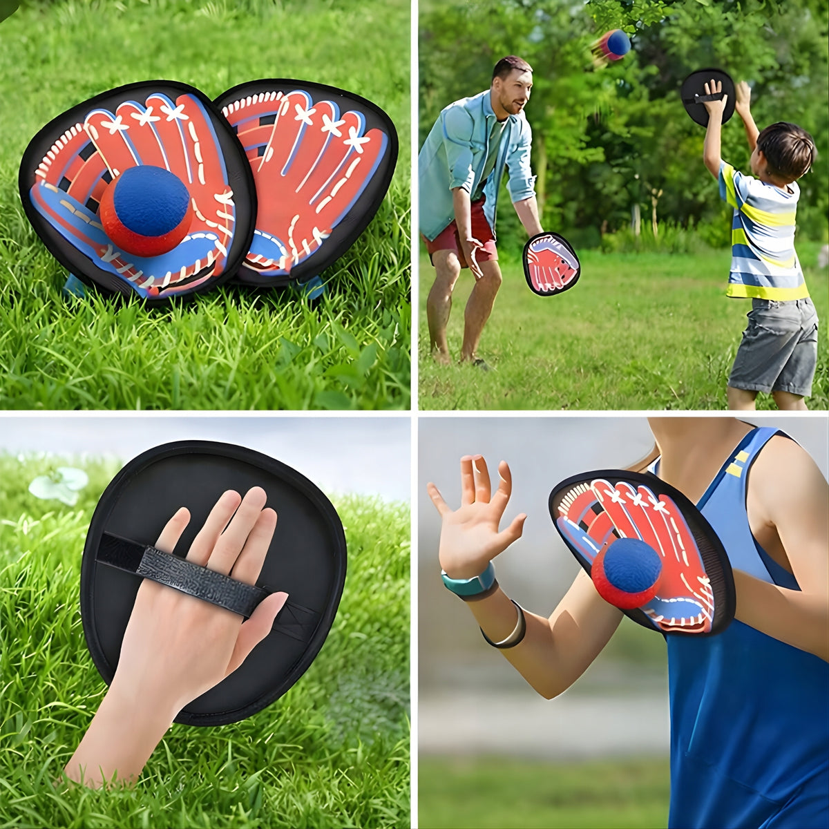 Catchball Set of 2 x Shield + 2 Balls Training Gloves for Baseball Paw Kid's age 3+ years