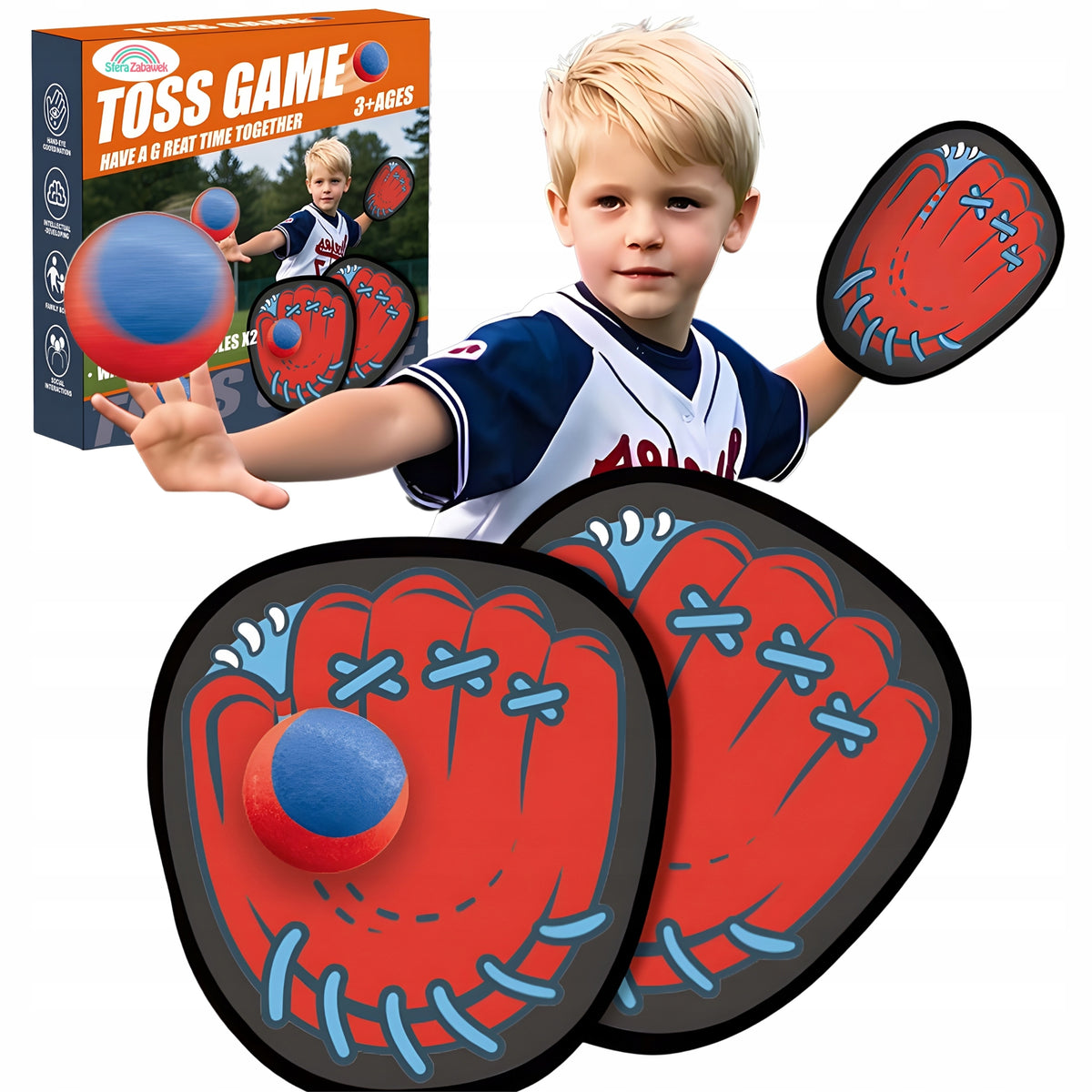 Catchball Set of 2 x Shield + 2 Balls Training Gloves for Baseball Paw