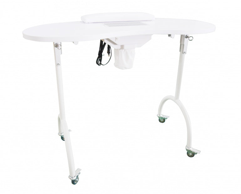 Catrine Mobile Manicure Table with Canister