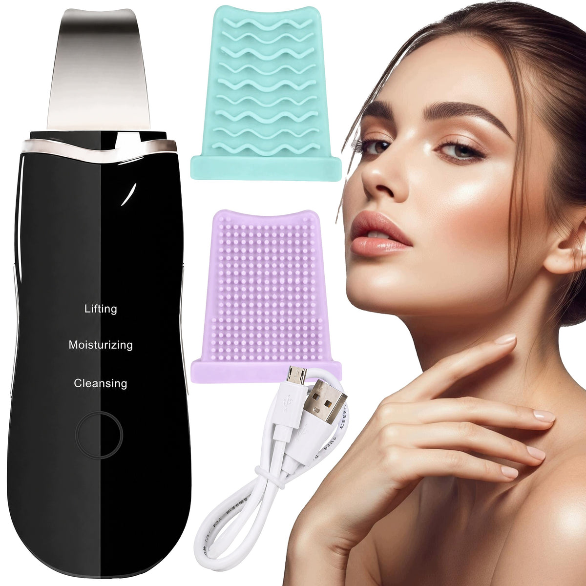 Cavitation Peeling Facial Cleansing Device Ultrasonic 5in1