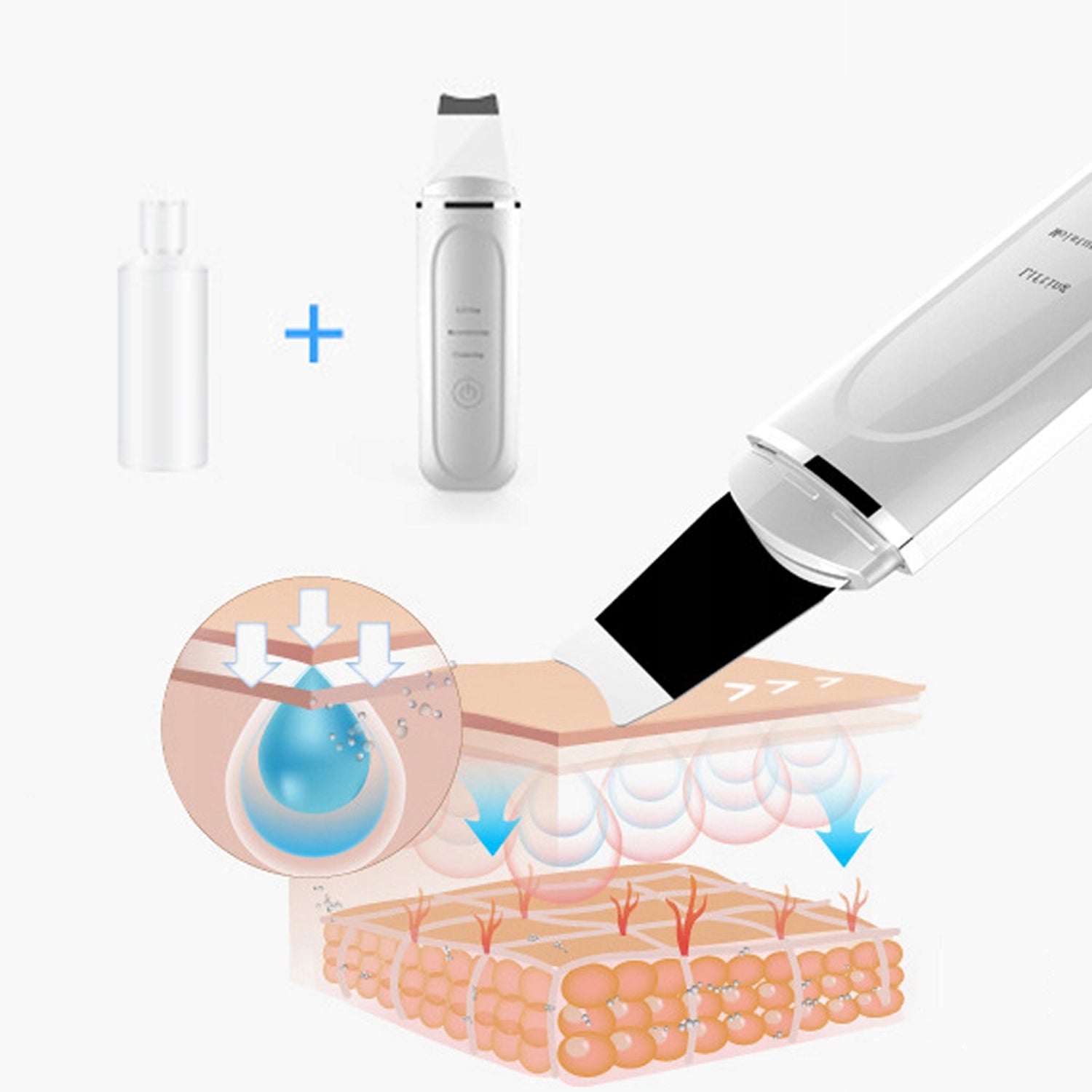 Cavitation Peeling Ultrasonic Skin Peeling 3-in-1 Deep Cleanse Facial SCRUB Brand no brand