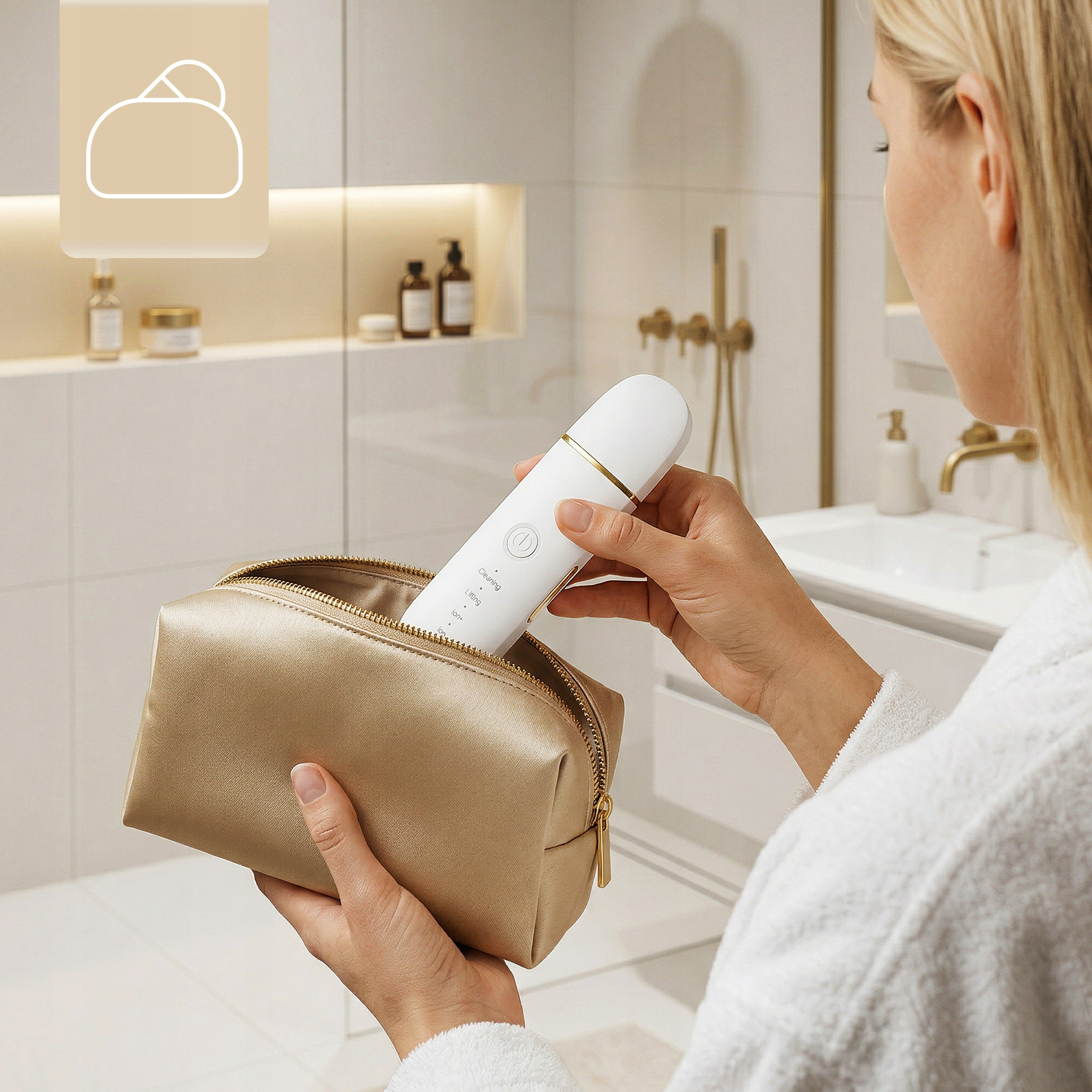 Cavitation Peeling Wireless SONOPHORESIS IONFORESIS for Face Portable Packaging status original