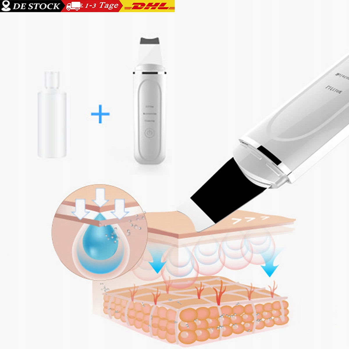 Cavitation Skin Device 3 Modes Clean/Moisturize/Lift Cordless USB Charging Medical device no