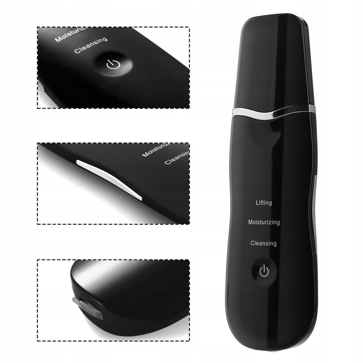 Cavitation peeling and sonophoresis - touch and wireless device Power supply rechargeable battery