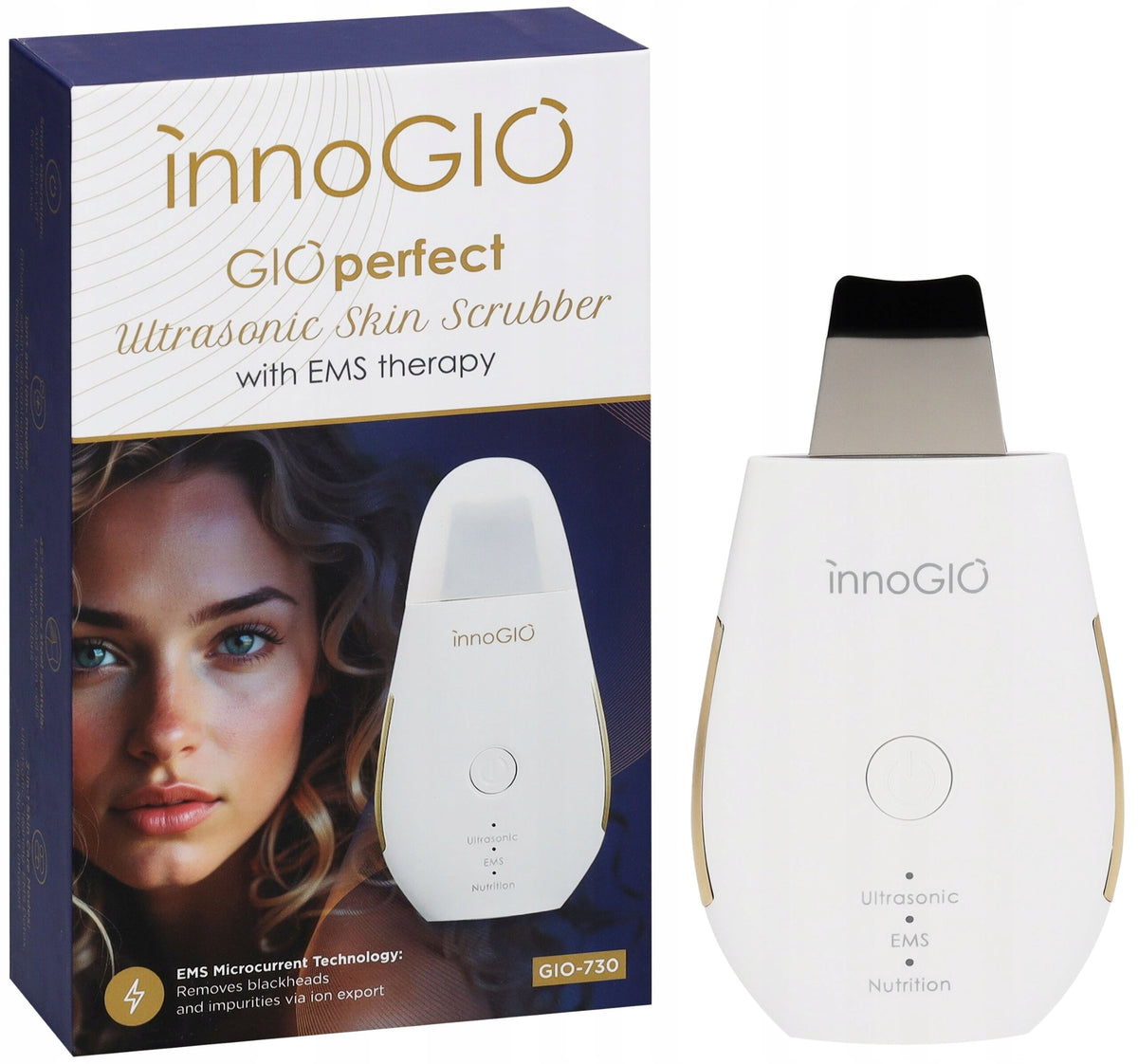Cavitation peeling device INNOGIO Gioperfect GIO-730 Power supply rechargeable battery