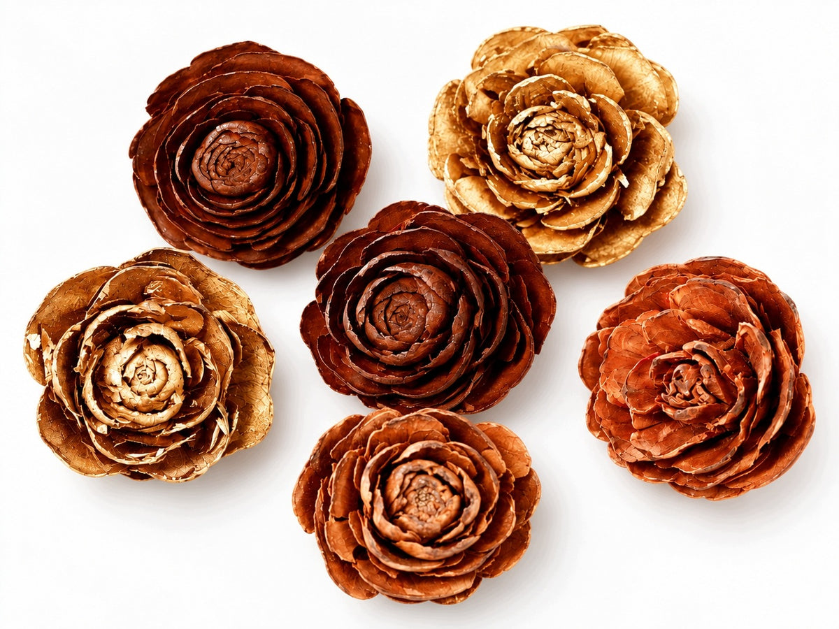 Cedar roses – natural decoration for reeds and crafts 24 pcs