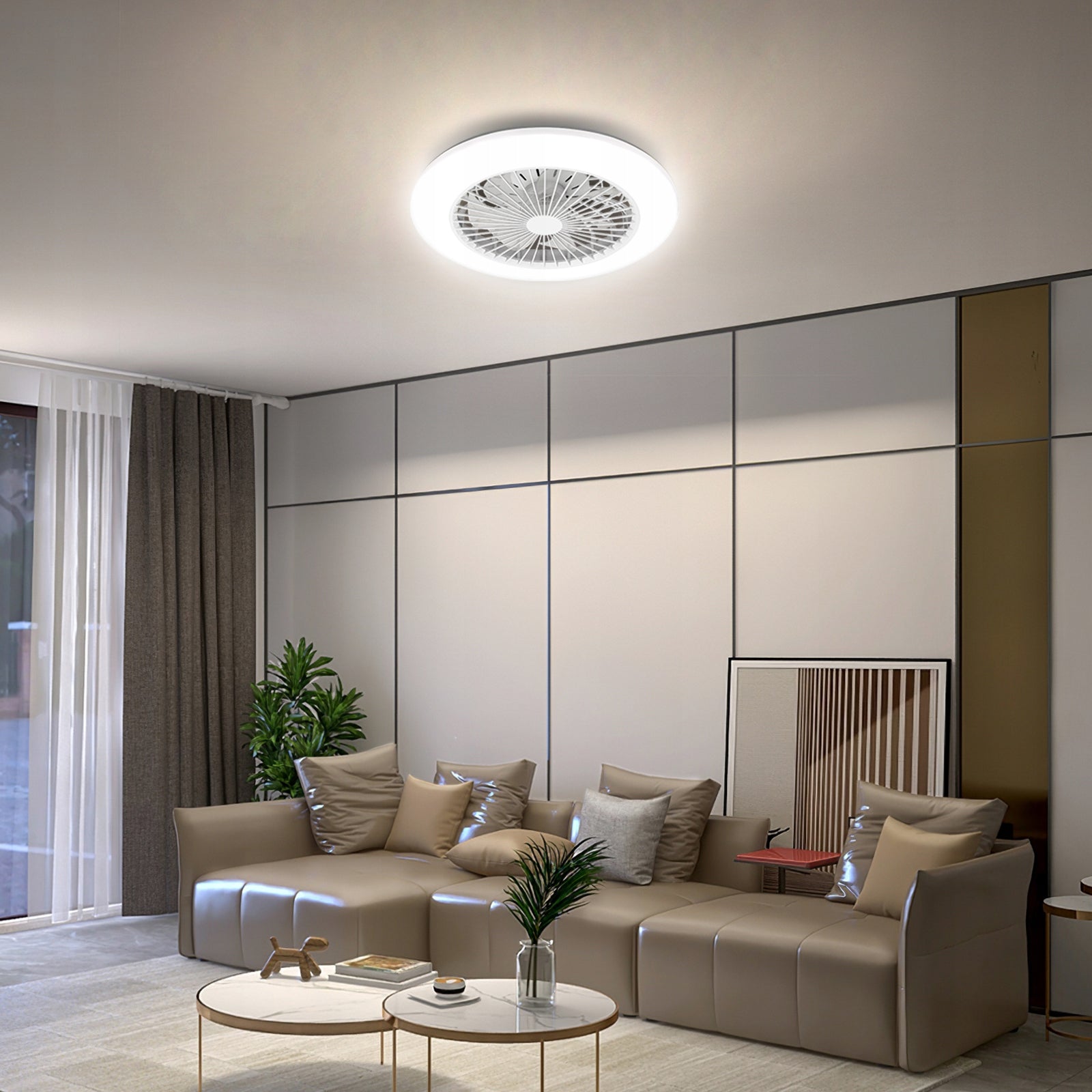 Ceiling Fan LED Lamp Aigostar with Remote Control White 58W 6500K Brand Aigostar