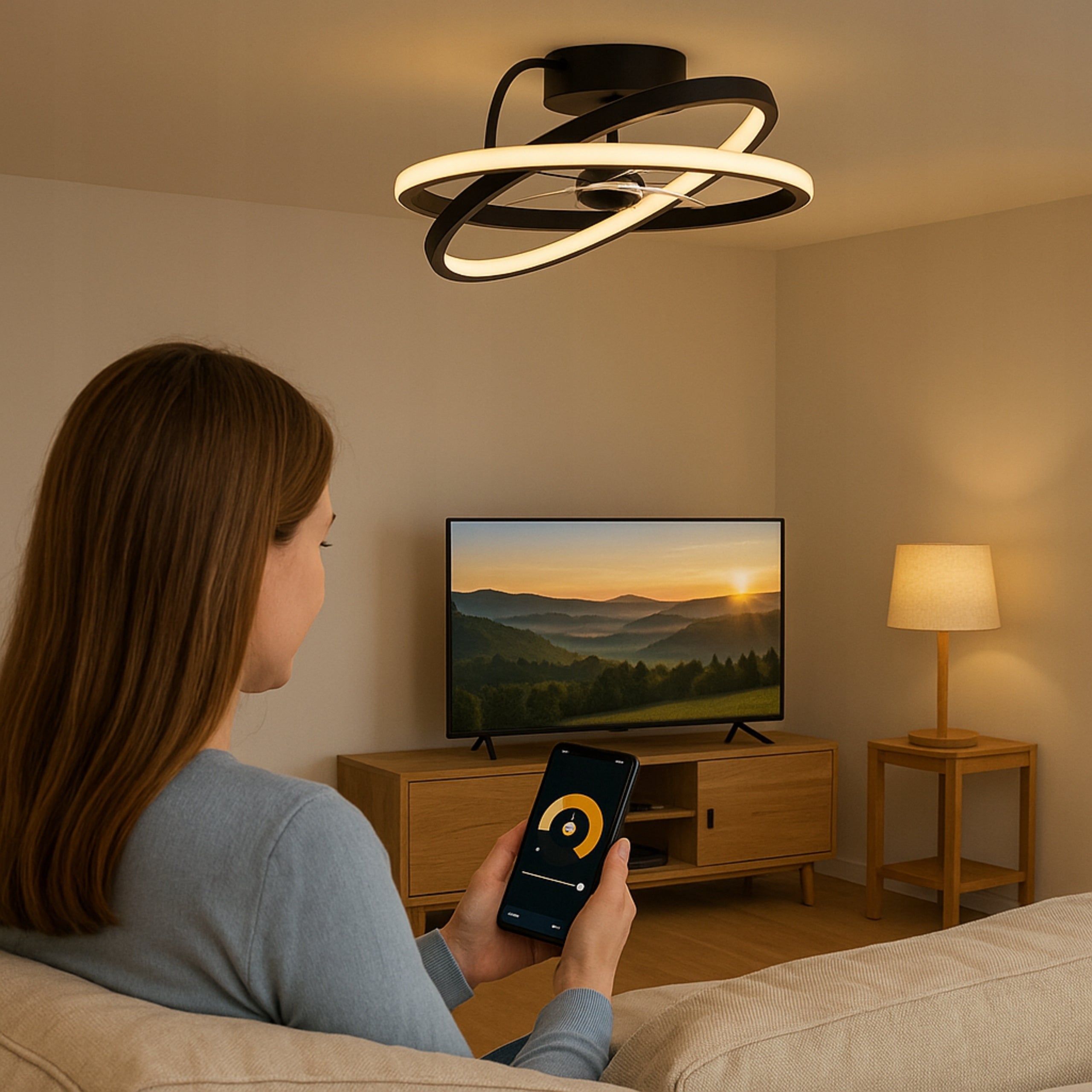 Ceiling Fan with Lighting Ceiling Lamp with LED Windmill 50 cm Fan type ceiling