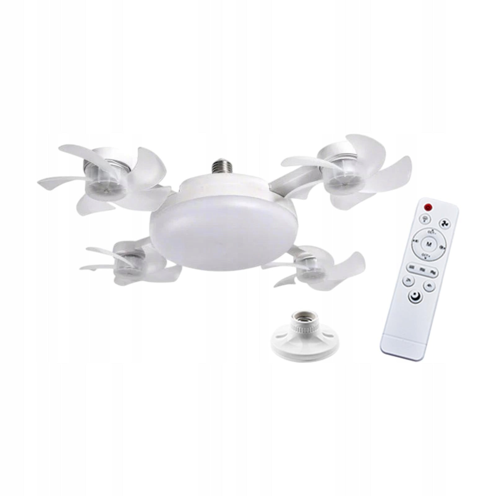 Ceiling Light Remote Control 3 Color Temperatures LED 4 Heads Fan 55cm