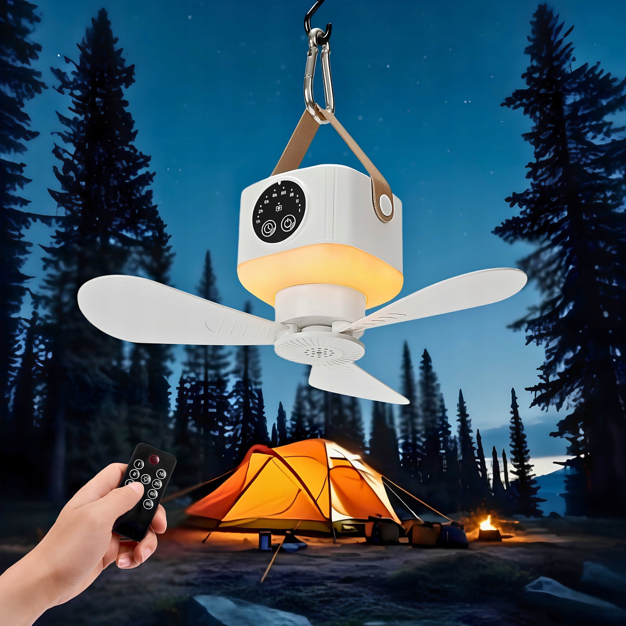 Ceiling Ventilator Portable Camping Fan 3600 mAh Battery Including Tripod Medical device no
