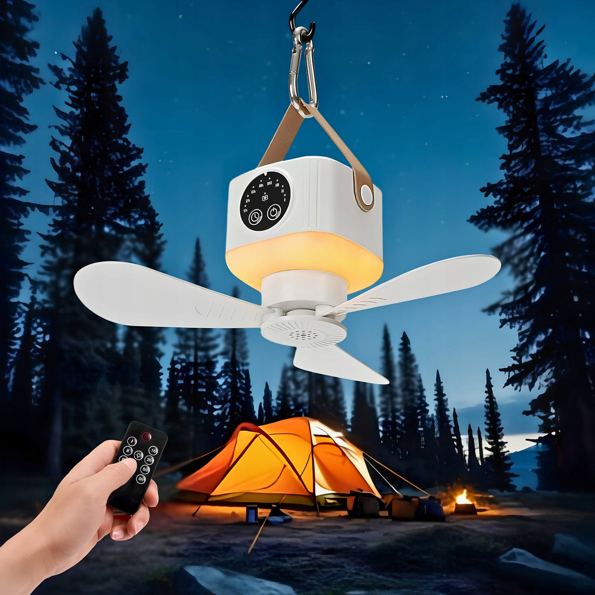 Ceiling Ventilator Portable Camping Fan 3600 mAh Battery Including Tripod Medical device no