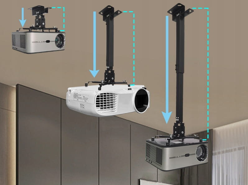 Ceiling and wall bracket ZENWIRE 1905839 Maximum load 25 kg Black Manufacturer code UCHWYT do projektora rzutnik sufitowy ścienny