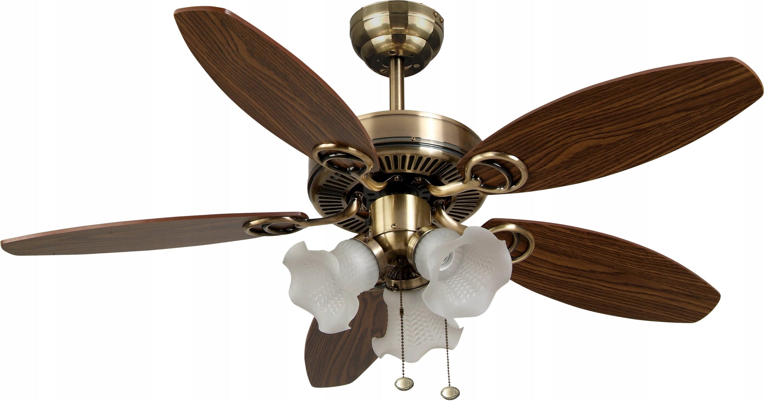 Ceiling fan ARKADA Brown - 106cm | 3 lamps E27, Windmill, chandelier