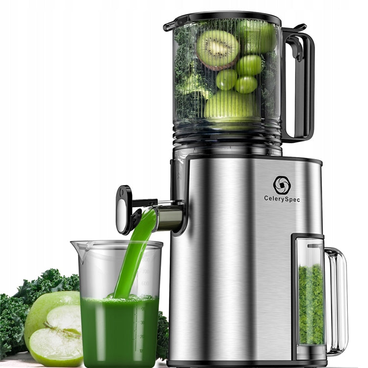 CelerySpec Wyciskarka Wolnoobrotowa 130mm Duży Otwór Bez Krojenia BPA Free