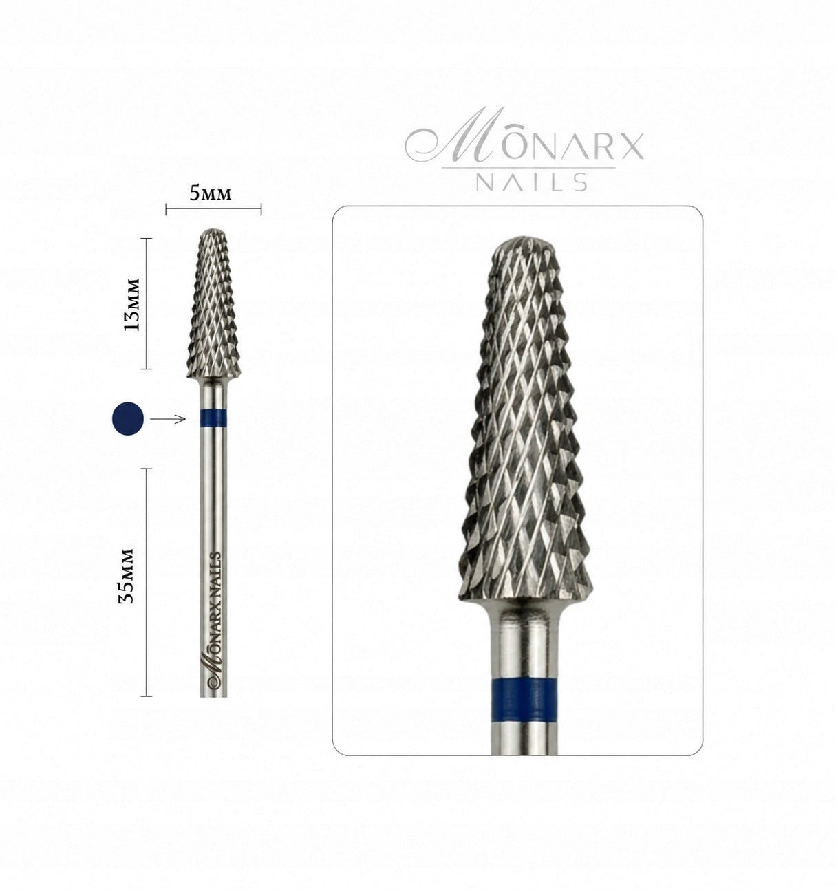 Cemented Carbide Cutter CONE Rounded Blue Gel Pulling M14